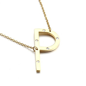 Ioaku - Identity Letter "P" Gold