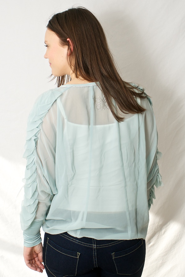 Culture - Buck Blouse Aqua Mist - 3