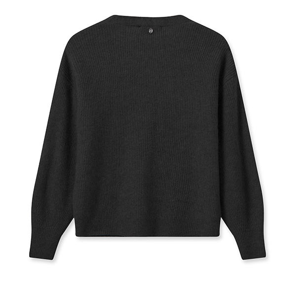 Mos Mosh - MMThora V-neck Knit  Cardigan  Black - 5