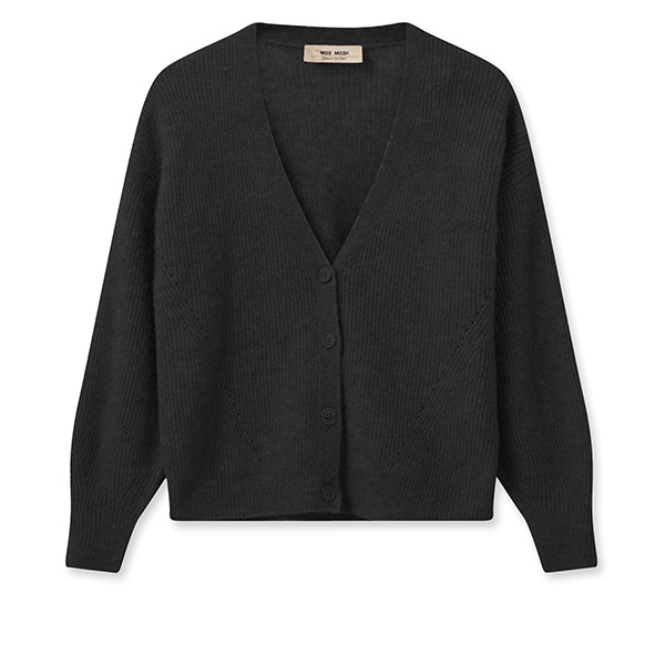 Mos Mosh - MMThora V-neck Knit  Cardigan  Black - 4