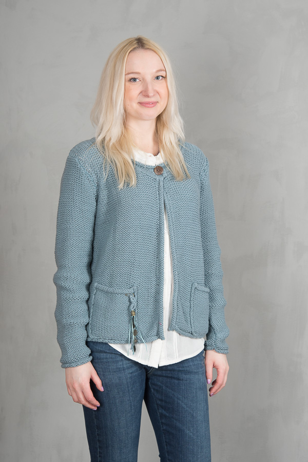 Monrow - Jayla Cardigan Teal Blue - 3