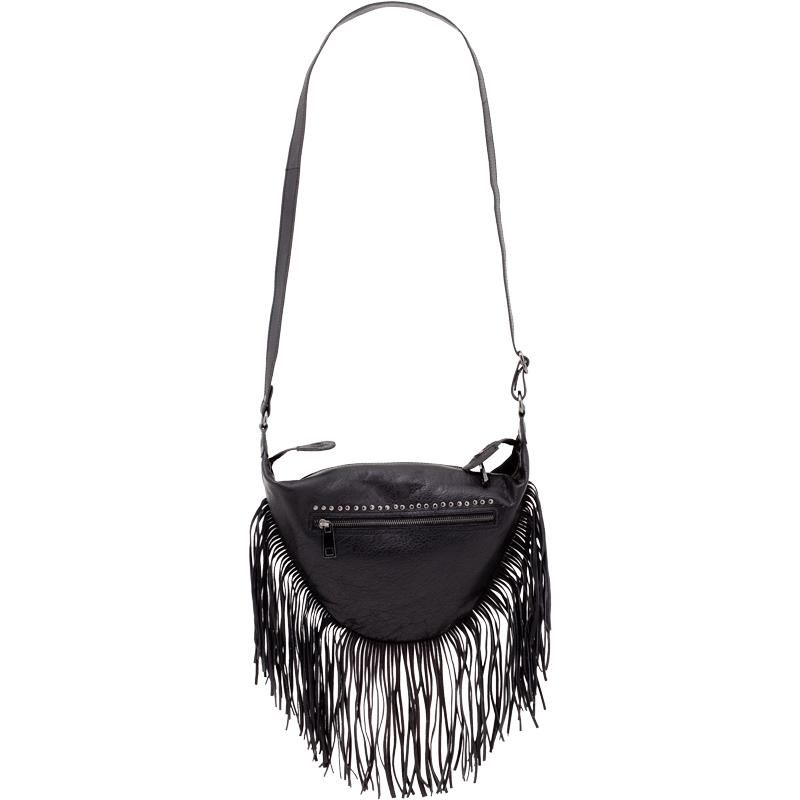Frontrow - Fringe Body Bag Buff Napa Suede Black - 2