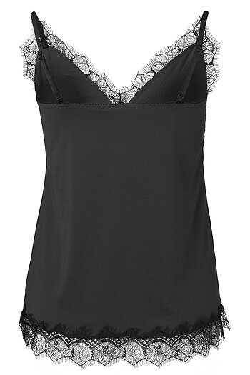 Rosemunde - Strap Top w lace Raven