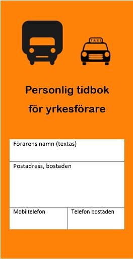 product-image Personlig tidbok för yrkesförare