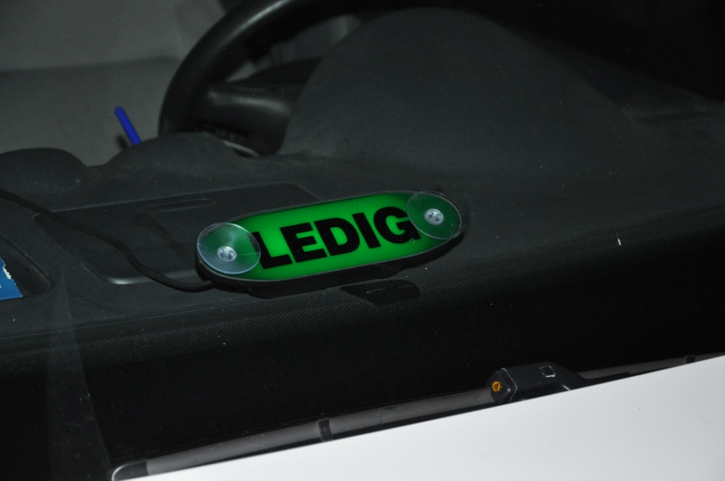 LEDIG - skylt för taxi - 2