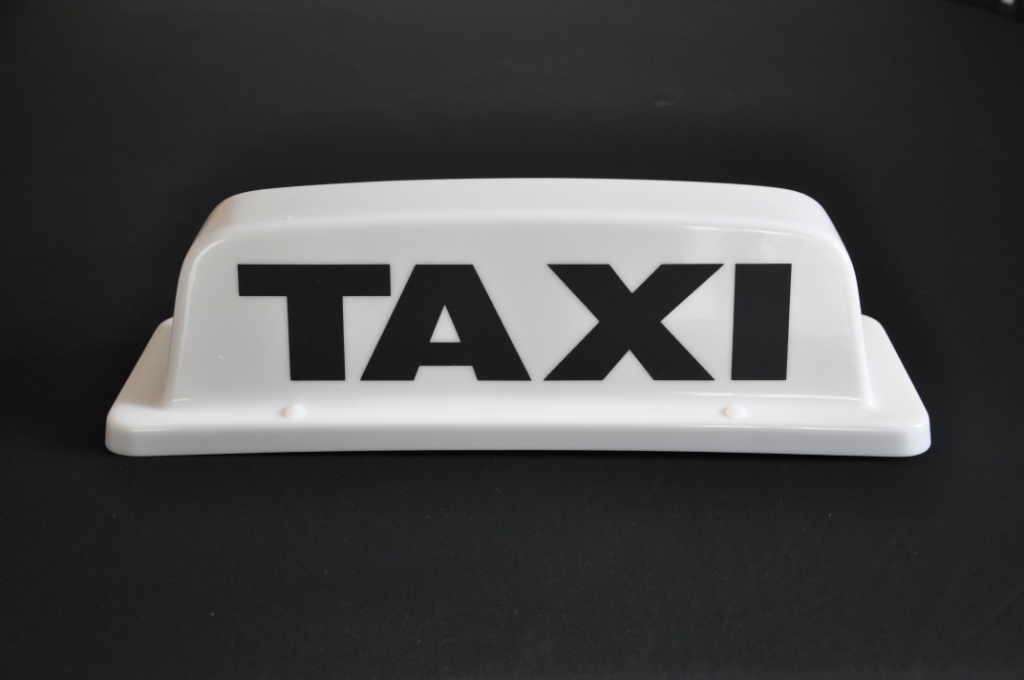 Taxiskylt "Windbreaker" - vit