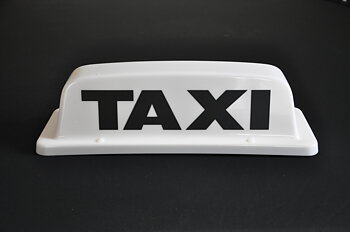 Taxiskylt "Windbreaker" - vit
