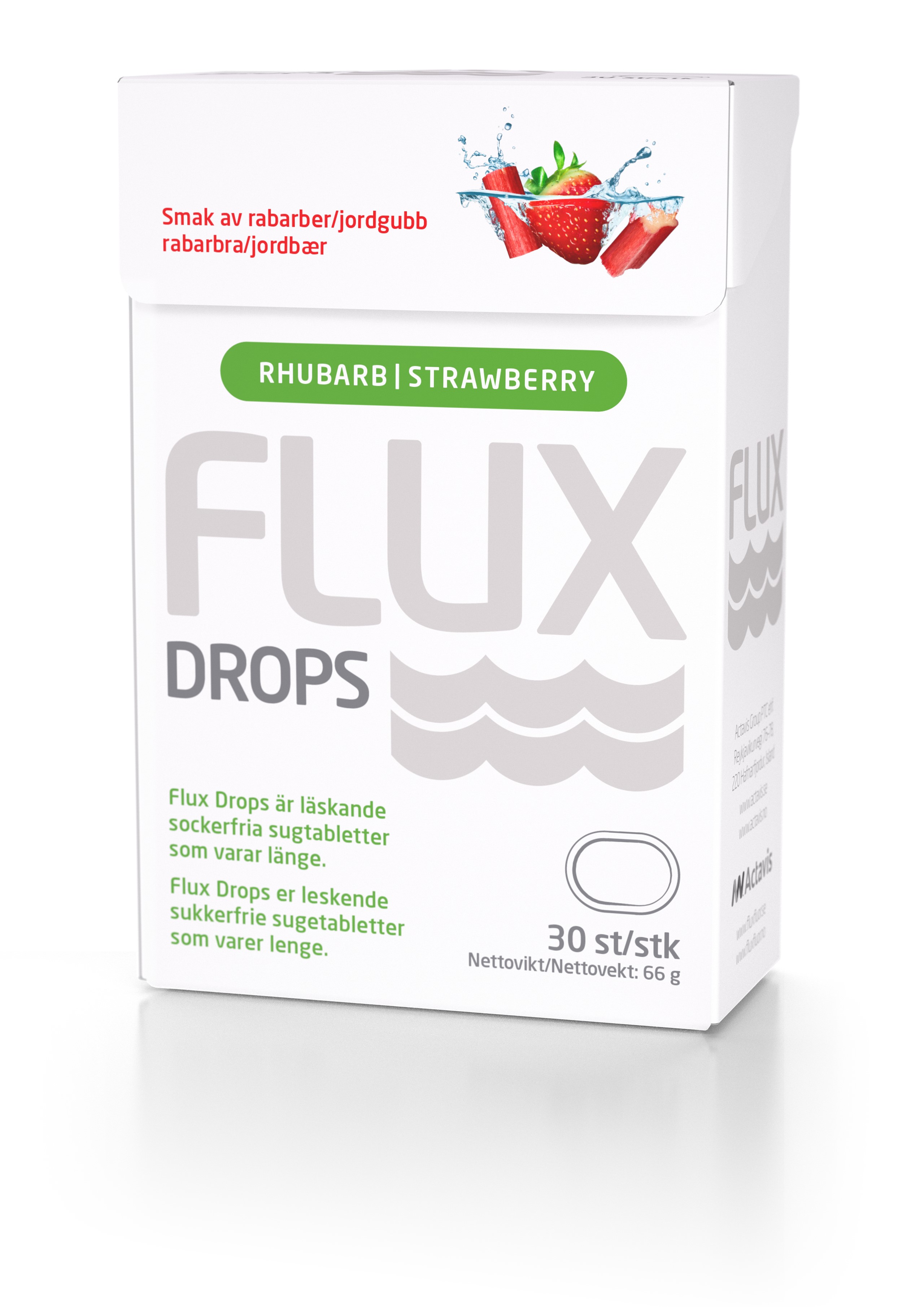 Flux Drops 30st Jordgubb/Rabarber 