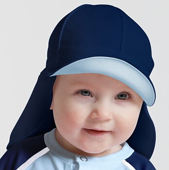 Sunseal Flap Hat UPF 50+ Navy/Pastell Blå