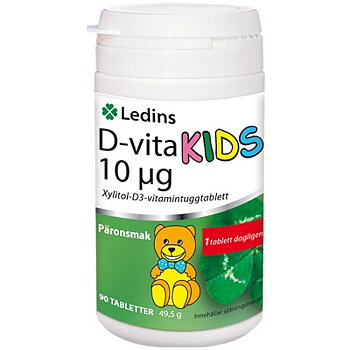 Ledins D-vitamin 10µg Kids 90st tuggtabletter