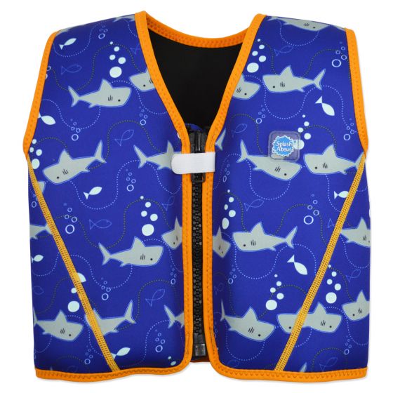 Splash About Flytande Simväst Go Splash Starter Float Jacket Shark Blue Orange