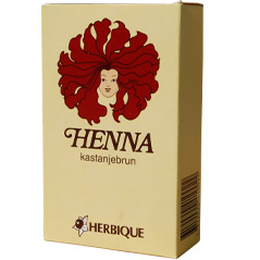 Herbique HENNA pulver kastanjebrun 125gr