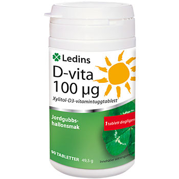 Ledins D-vitamin 100µg 90st tuggtabletter