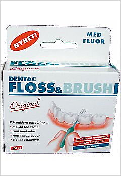 Floss & Brush med fluor 100 st/ask