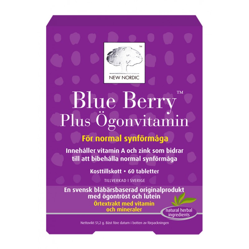 New Nordic Blue Berry Plus Ögonvitamin 60st