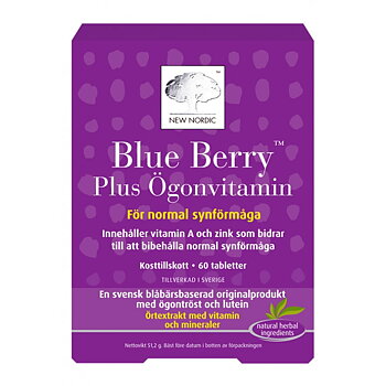 New Nordic Blue Berry Plus Ögonvitamin 60st