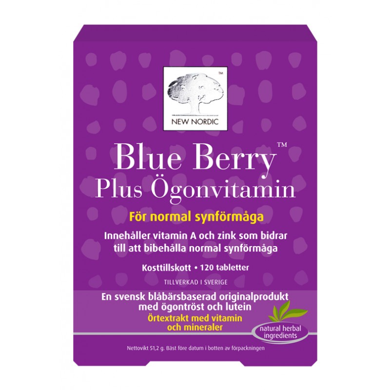 New Nordic Blue Berry Plus Ögonvitamin 120st