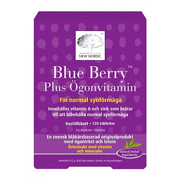 New Nordic Blue Berry Plus Ögonvitamin 120st