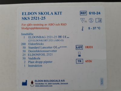 Blodgruppstest EldonCard Storpack 50 st - 2