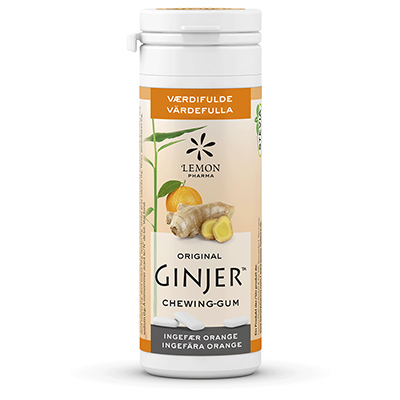 Ginjer Tuggummi Ingefära Apelsin 30g