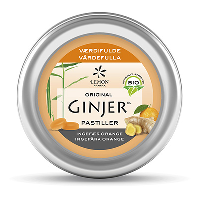 Ginjer Pastiller Ingefära Apelsin 40g