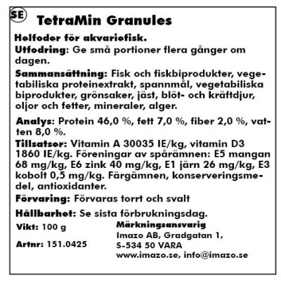 Tetra Min Granulat Lösvikt - 3