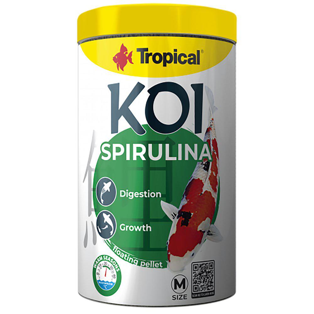 Tropical New Koi Spirulina Pellet Size M 1 liter Lösvikt