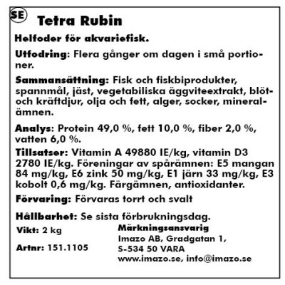 Tetra Rubin Lösvikt - 3