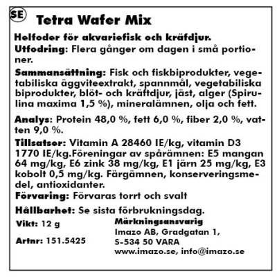 Tetra Wafers Mix  Lösvikt - 2