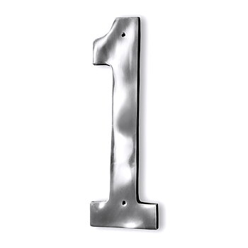 Fasadsiffra i blank aluminium - 1