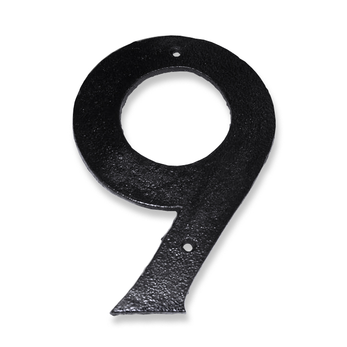 Fasadsiffra i gjutjärn - 16 cm - 9