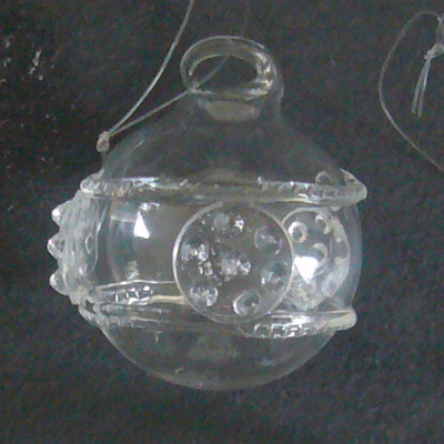 Små julgranskulor i glas (6 st) - 2