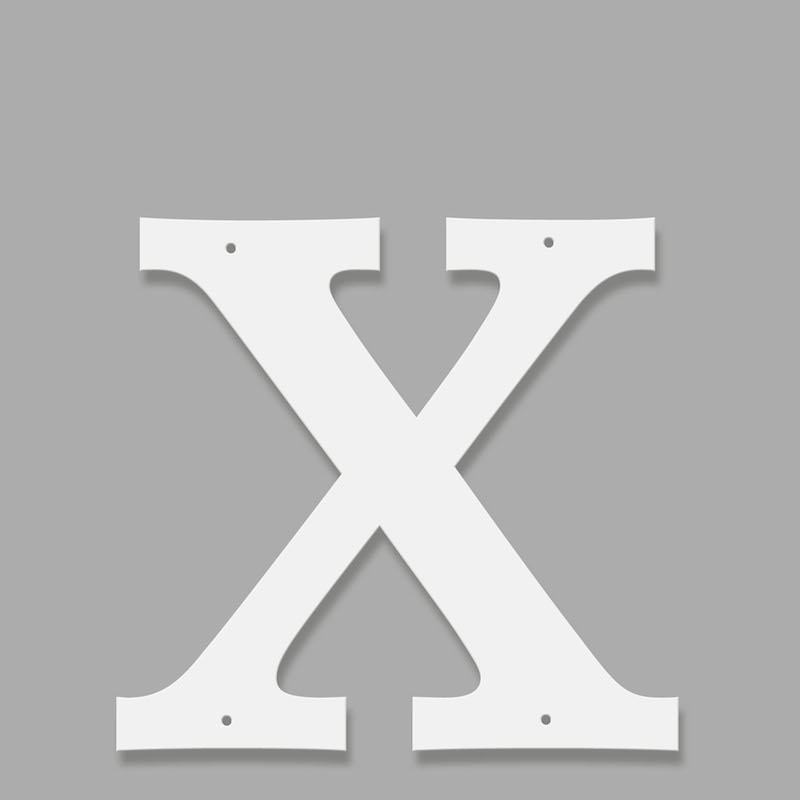 Fasadbokstav - Klassisk - X - versal - 2