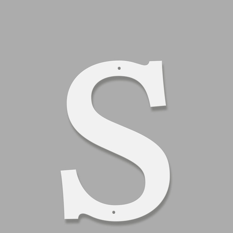 Fasadbokstav - Klassisk - S - versal - 2