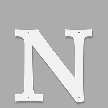 Fasadbokstav - Klassisk - N - versal