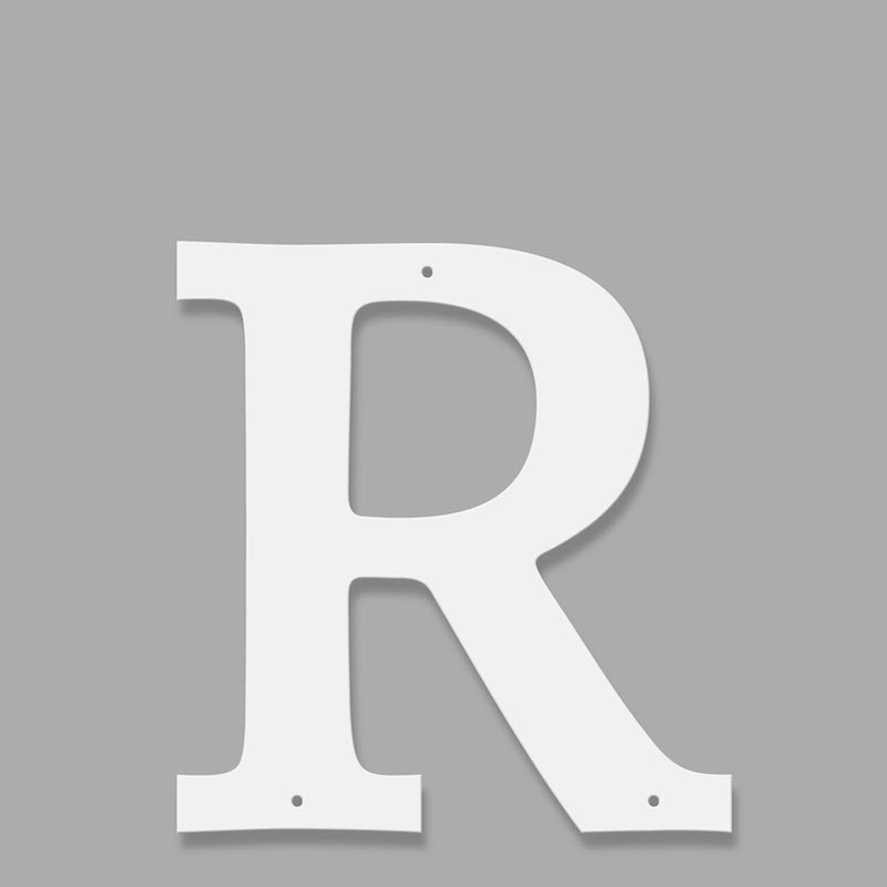 Fasadbokstav - Klassisk - R - versal - 2