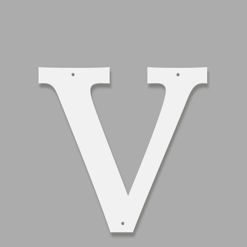 Fasadbokstav - Klassisk - V - versal - 2