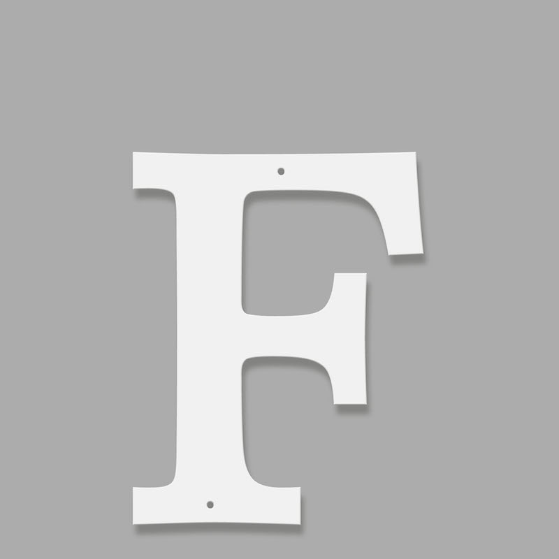 Fasadbokstav - Klassisk - F - versal - 2