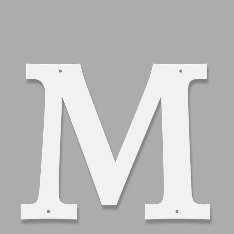 Fasadbokstav - Klassisk - M - versal - 2