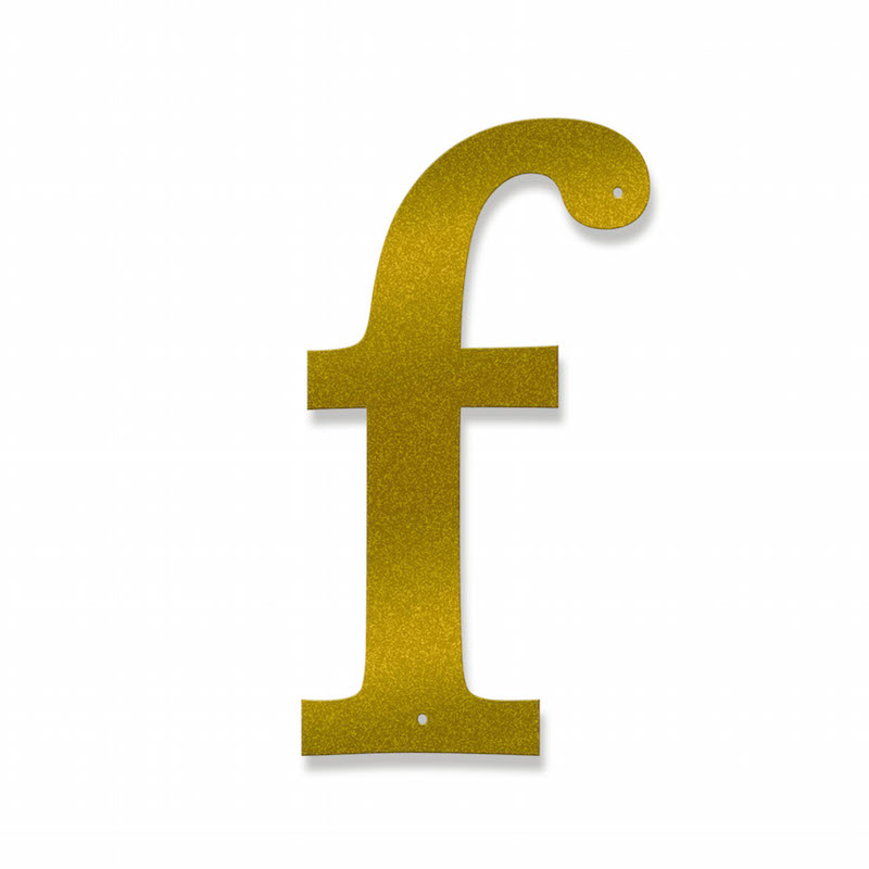 Fasadbokstav - Klassisk - f - gemen - 3