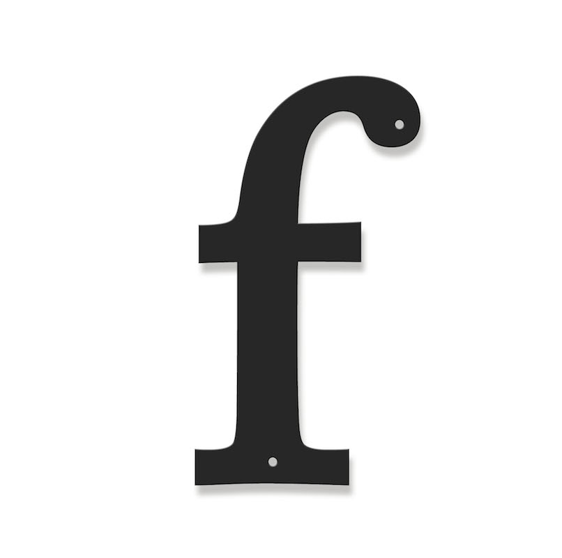 Fasadbokstav - Klassisk - f - gemen