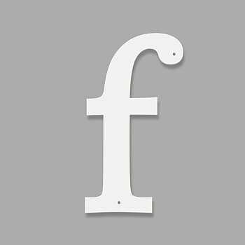 Fasadbokstav - Klassisk - f - gemen
