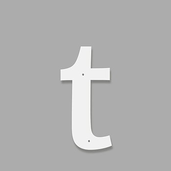 Fasadbokstav - Klassisk - t - gemen