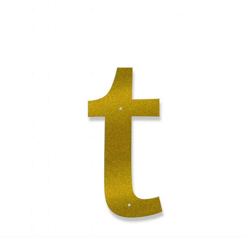 Fasadbokstav - Klassisk - t - gemen - 3