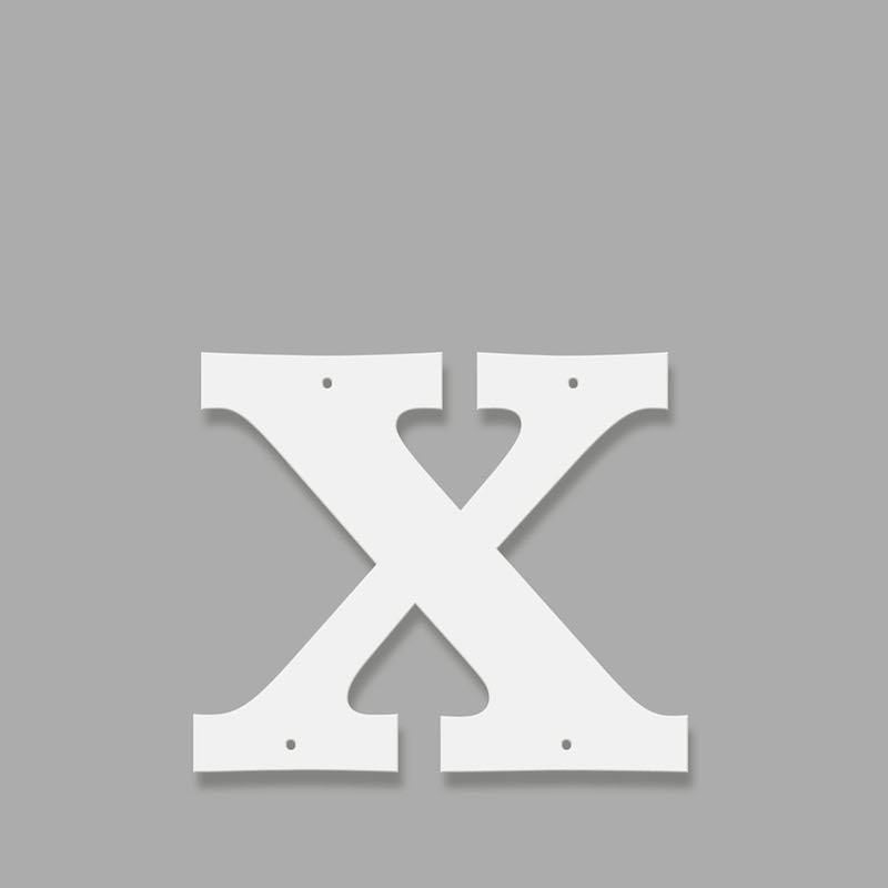 Fasadbokstav - Klassisk - x - gemen - 2