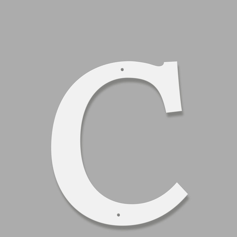 Fasadbokstav - Klassisk - C - versal - 2