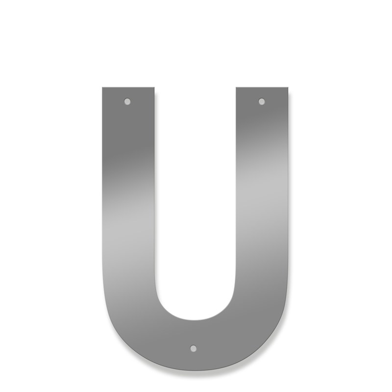 Fasadbokstav - Modern - U - versal - 2