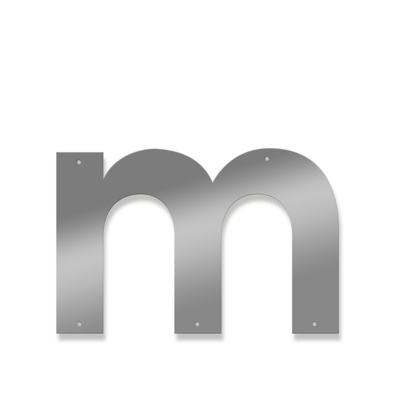 Fasadbokstav - Modern - m - gemen - 3