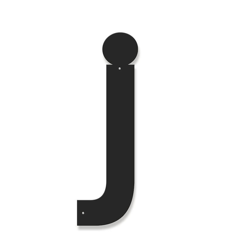 Fasadbokstav - Modern - j - gemen