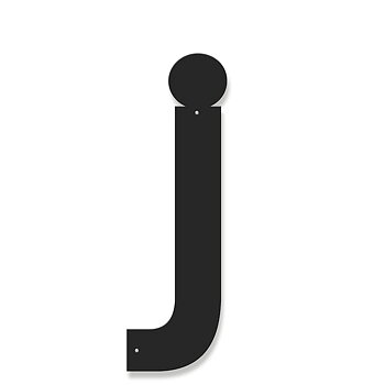 Fasadbokstav - Modern - j - gemen